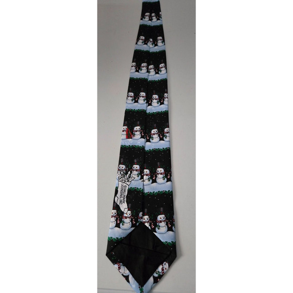 Vintage Hallmark Neck Tie Christmas Winter Snowman Design ⛄️⛄️⛄️ - Picture 2 of 6